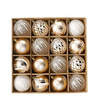16PCS Christmas Ball Snowflake Stripe Pattern Christmas Tree Ornaments - H&A Outlet