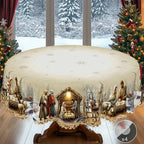1Pc Christmas Tablecloth with Nativity Scene, Yule Home Party Decor - H&A Outlet