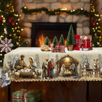 1Pc Christmas Tablecloth with Nativity Scene, Yule Home Party Decor - H&A Outlet