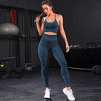 2 Pieces Women's Tracksuit Seamless Yoga Set Workout Sportswear Gym Clothing High Waist Leggings Fitness Sports Suits - H&A Outlet