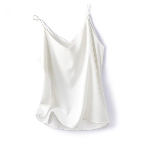 2024 Summer Camisole Slim Vest Sexy Women Sleeveless V - Neck Gray Tee - H&A Outlet