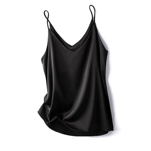 2024 Summer Camisole Slim Vest Sexy Women Sleeveless V - Neck Gray Tee - H&A Outlet
