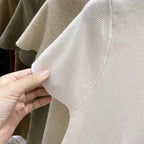 2025 Pullover Sweater Basic Layering Piece Thin Pullover Women Female Knitted Sweater Slim Short Sleeve Bodycon Sweater - H&A Outlet