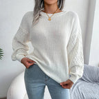 2025 Women's Clothing Sweaters Autumn Winter Casual Lantern Sleeve Long - Sleeved Knitted Sweater Pullovers - H&A Outlet