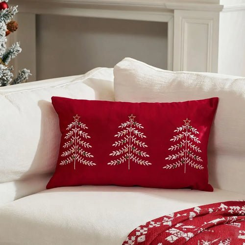 30x50cm Pillowcase Embroidered Christmas Tree Decorative Cushion Cover - H&A Outlet