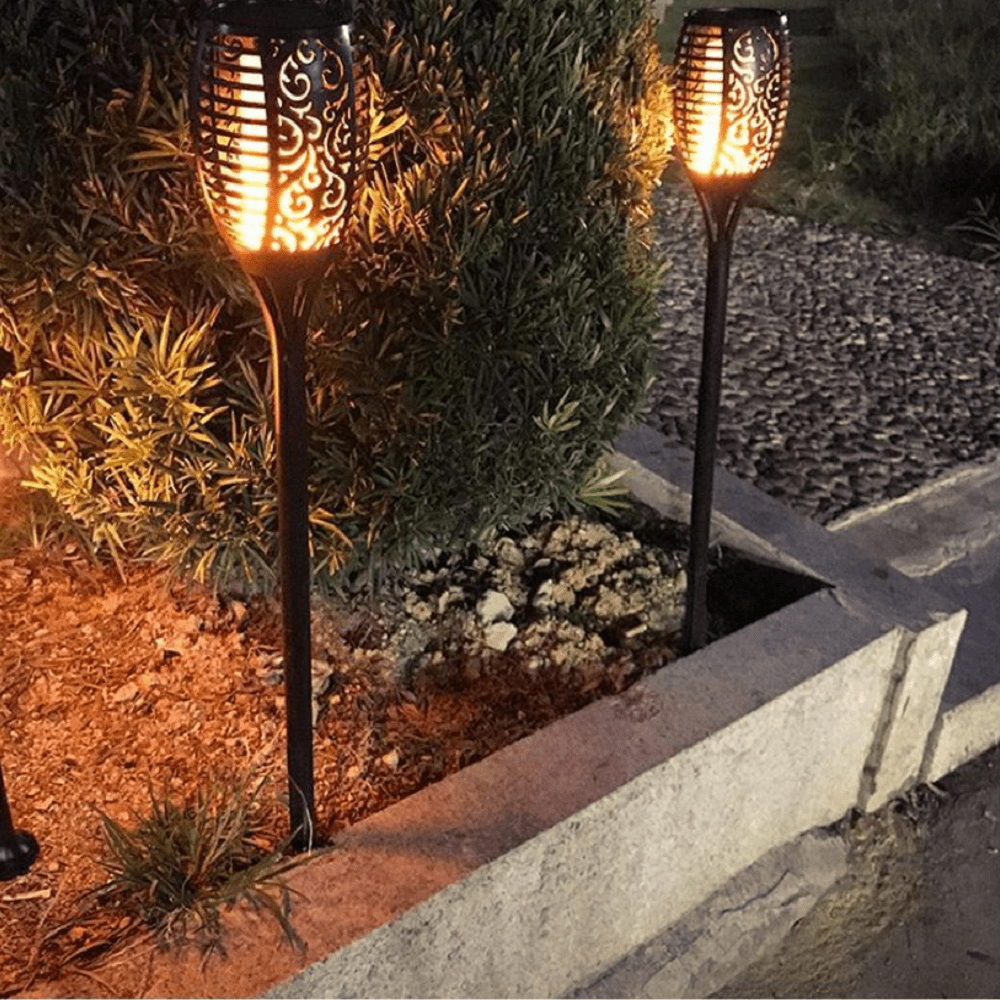 33 Led Outdoor Waterproof Solar Powered Small Torch Flame Lights - H&A Outlet