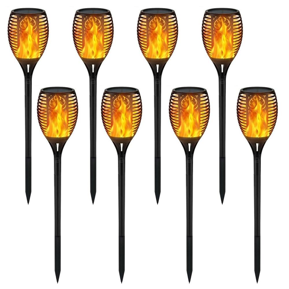 33 Led Outdoor Waterproof Solar Powered Small Torch Flame Lights - H&A Outlet