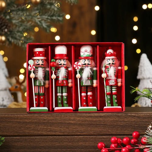 3/4/5PCS Christmas Tree Decoration Pecan Soldier Hanging Christmas - H&A Outlet