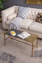 36x16x16.5' Antique Gold Coffee Table - H&A Outlet