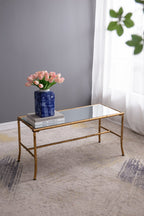 36x16x16.5' Antique Gold Coffee Table - H&A Outlet