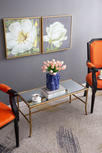 36x16x16.5' Antique Gold Coffee Table - H&A Outlet