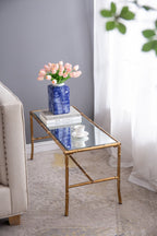 36x16x16.5' Antique Gold Coffee Table - H&A Outlet