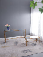 36x16x16.5' Antique Gold Coffee Table - H&A Outlet
