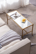 36x16x16.5' Antique Gold Coffee Table - H&A Outlet