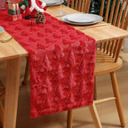 3D Green Christmas Tree Table Runner,Thickened Sequin Christmas Event - H&A Outlet