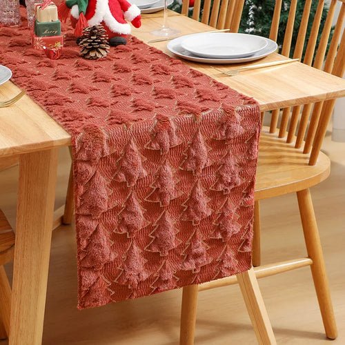 3D Green Christmas Tree Table Runner,Thickened Sequin Christmas Event - H&A Outlet