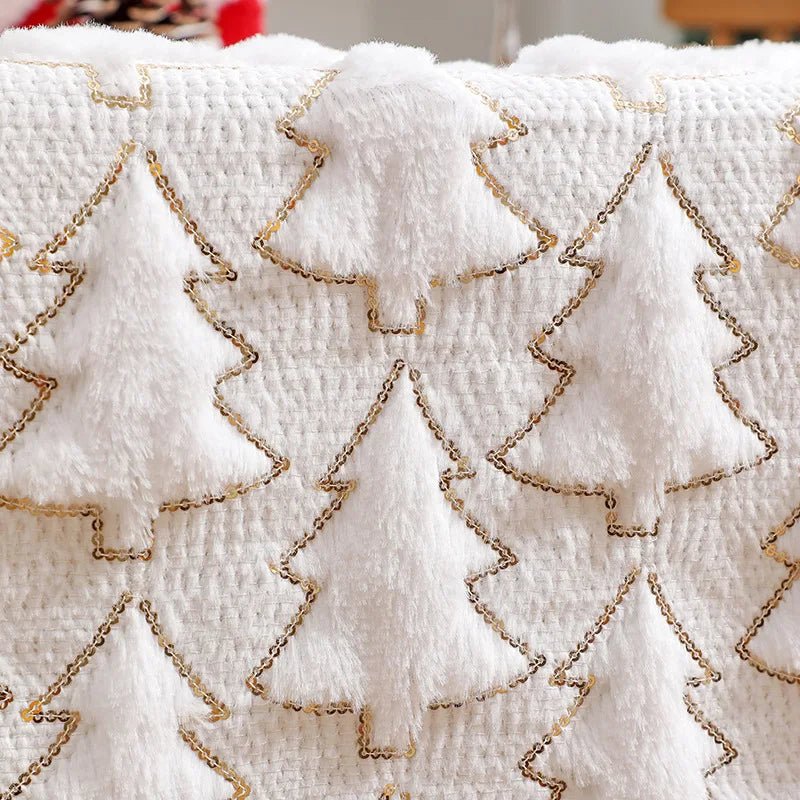 3D Green Christmas Tree Table Runner,Thickened Sequin Christmas Event - H&A Outlet