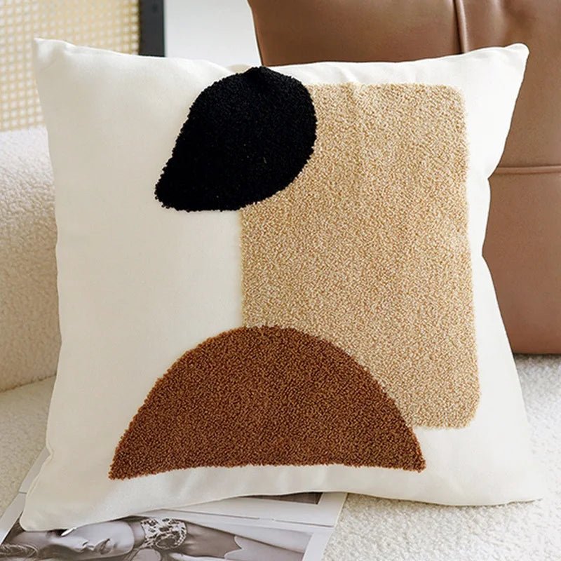 45x45CM Brown Vintage Nordic Throw Pillow Cover Cream Light luxury - H&A Outlet