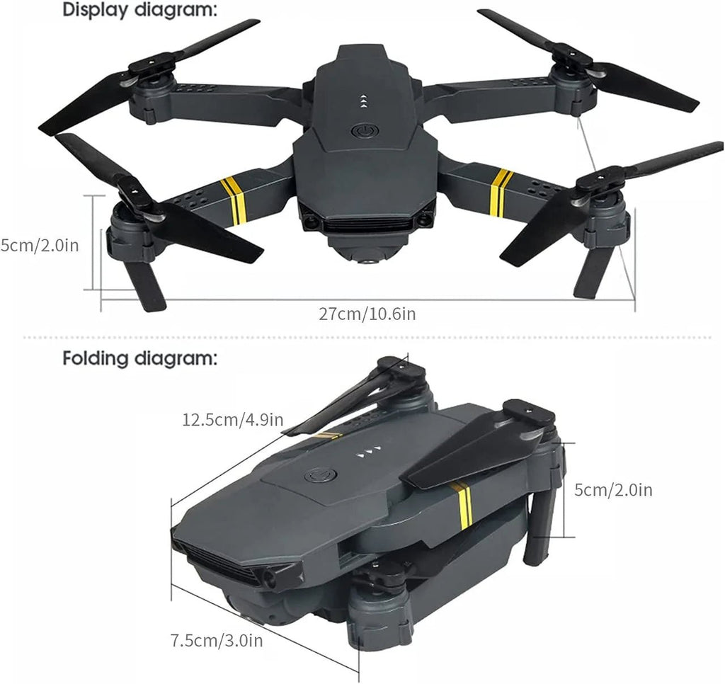 4K HD Dual Camera RC FPV WiFi Portable Wide Angle Foldable Quadcopter - H&A Outlet