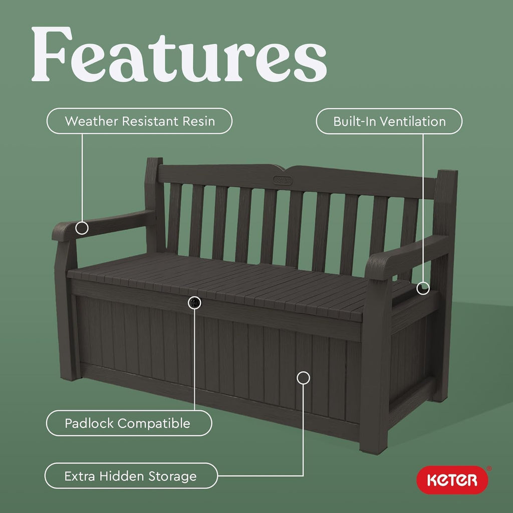 70 Gallon Outdoor Storage Bench Box for Garden Tools - H&A Outlet
