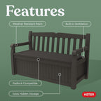70 Gallon Outdoor Storage Bench Box for Garden Tools - H&A Outlet