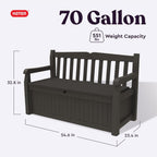 70 Gallon Outdoor Storage Bench Box for Garden Tools - H&A Outlet