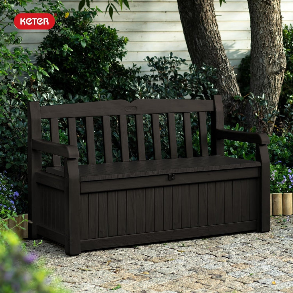 70 Gallon Outdoor Storage Bench Box for Garden Tools - H&A Outlet