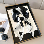 70cm Pink Floral Silk Scarf for Women Simulated Silk Fresh and Elegant Versatile Headwear Clothing Bags and Square Scarf - H&A Outlet