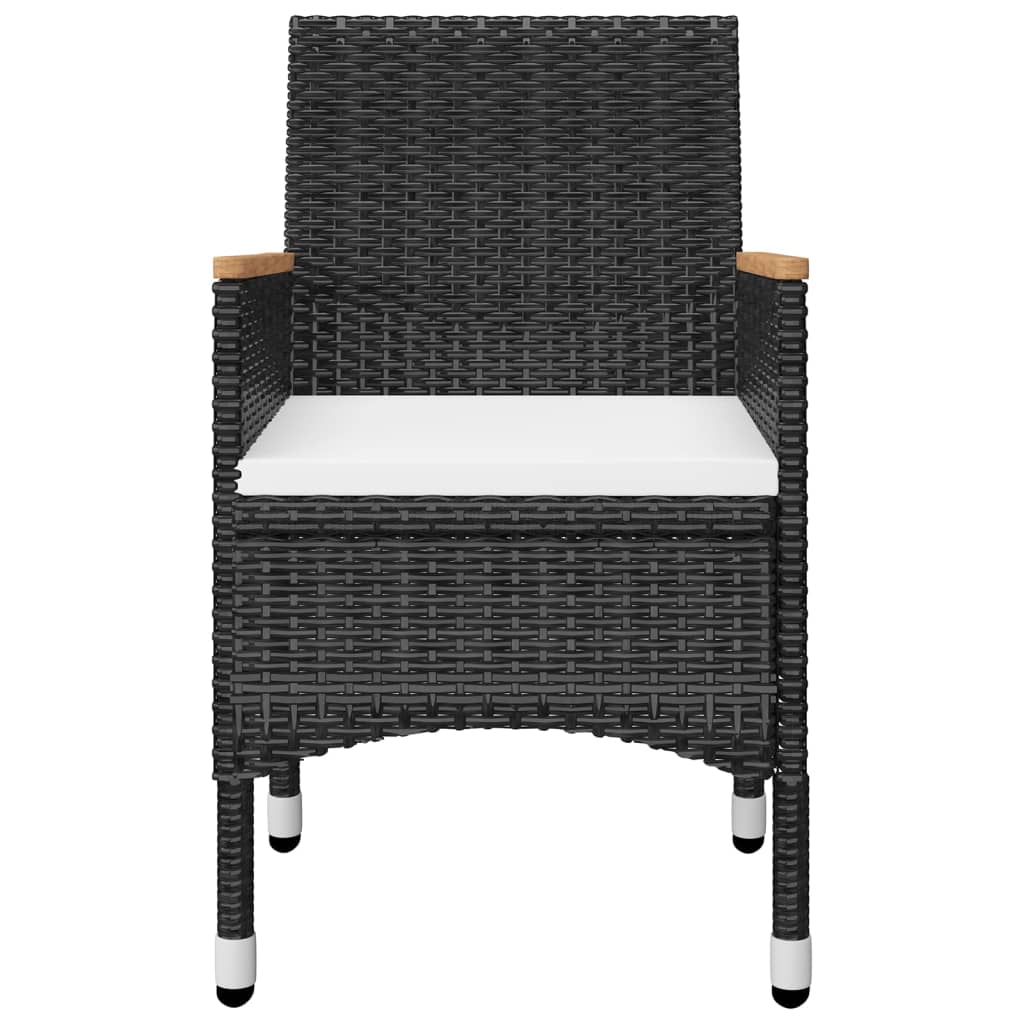vidaXL 5 Piece Patio Dining Set Black