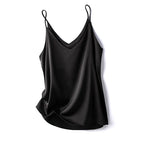 2024 Summer Camisole Slim Vest Sexy Women Sleeveless V-Neck Gray Tee