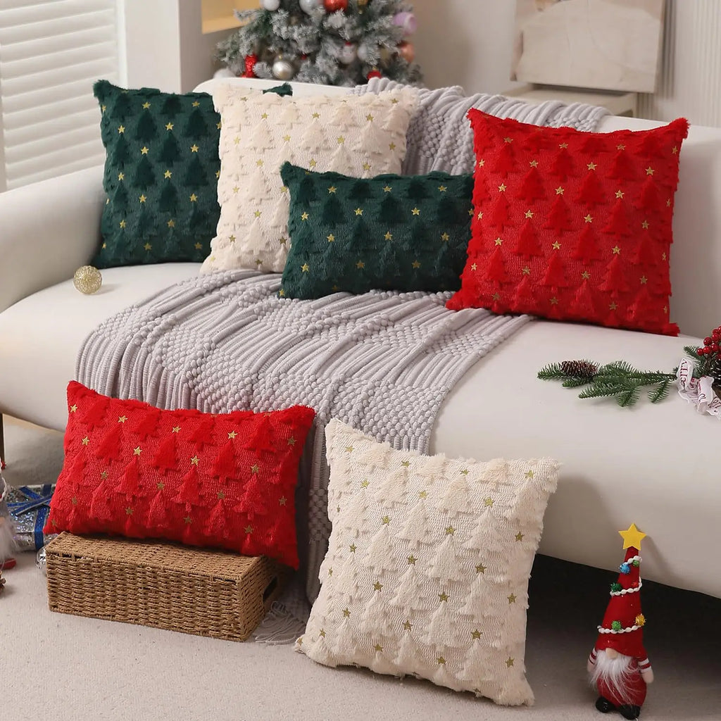 1pc Christmas Decorative Throw Cushion Set - Knitted Christmas