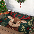 Christmas Door Mat Red Santa Claus Outdoor and indoor Gingerbread Man