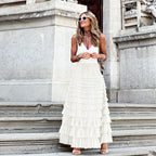 Casual Womens Solid Ball Gown Long Skirt Tulle High Waist Pleated Tutu