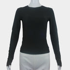 Woman Clothing Long Sleeve T-shirt Slim Fit Tops Female O-Neck Knitted