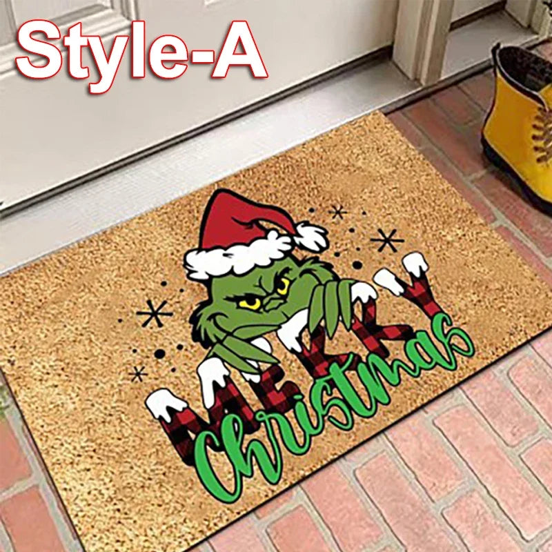 Christmas Door Mat Outdoor Welcome Mat For Front Door, Entryway