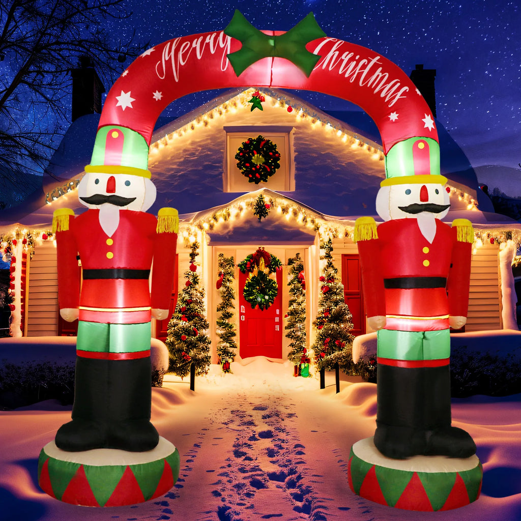 OurWarm 8FT Christmas Inflatables Outdoor Decorations,Giant Nutcracker