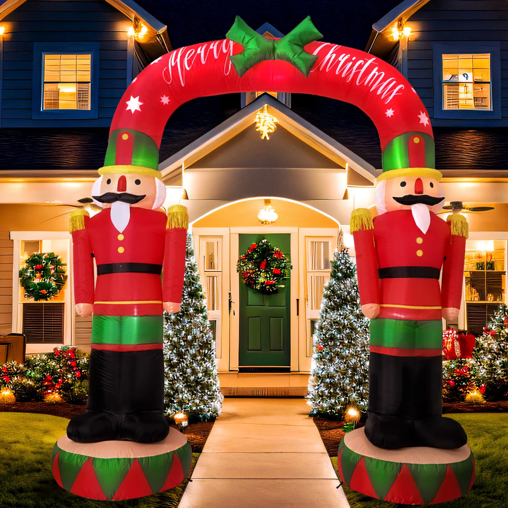 OurWarm 8FT Christmas Inflatables Outdoor Decorations,Giant Nutcracker
