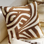 45x45CM Brown Vintage Nordic Throw Pillow Cover Cream Light luxury