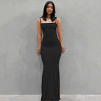 Satin Slip Sleeveless Backless Maxi Dress Women 2023 Y2K Summer
