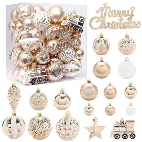 Champagne Gold Christmas Ball Decorations Christmas Tree Ornaments