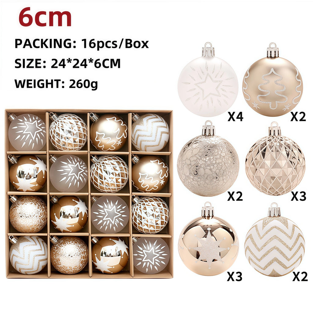 Champagne Gold Christmas Ball Decorations Christmas Tree Ornaments