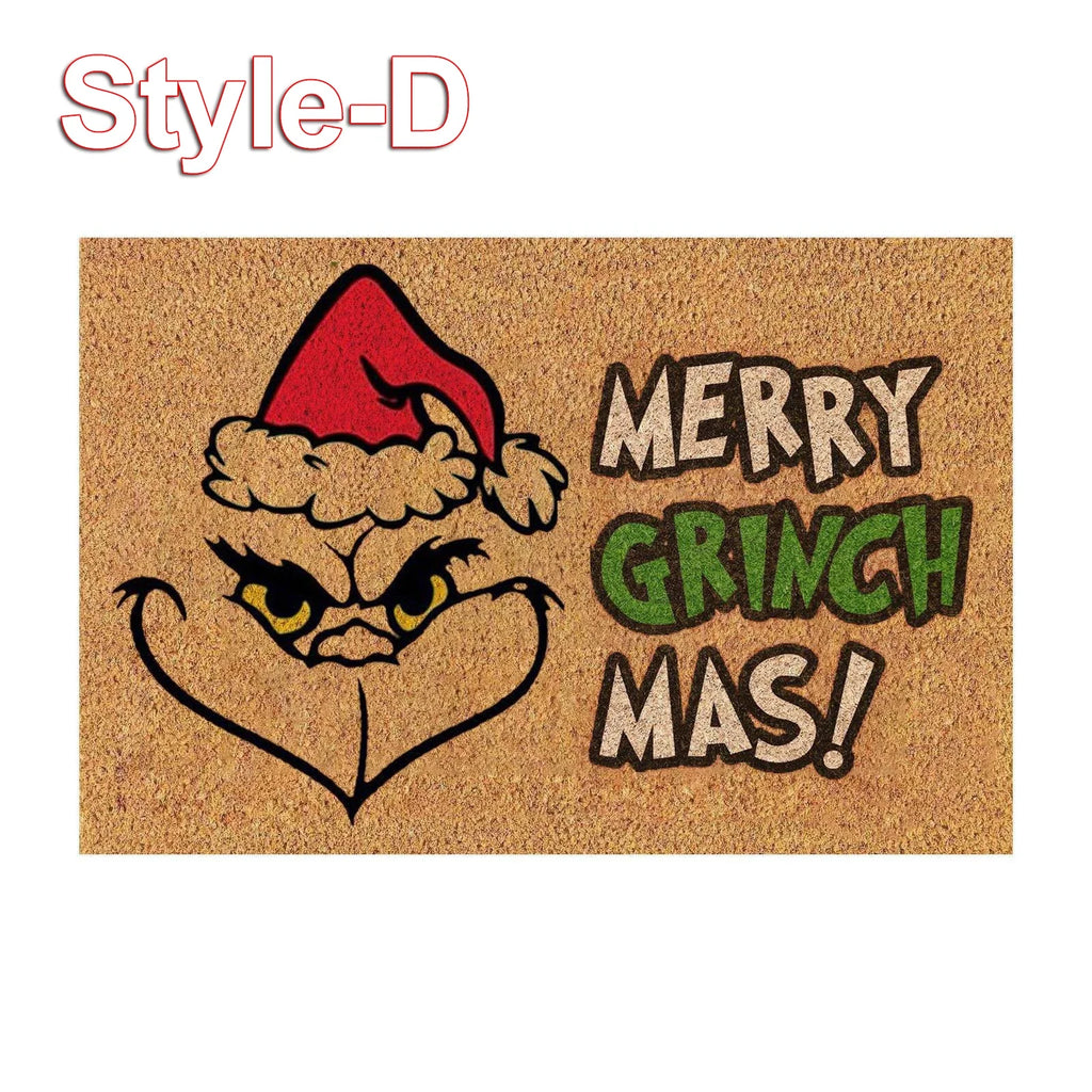 Christmas Door Mat Outdoor Welcome Mat For Front Door, Entryway