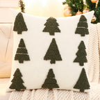 1 PC Christmas Decoration Throw Pillow Cover Embroidery Canvas Tufted