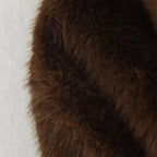 LUXE Teddy brown long sleeved jacket for women's