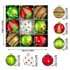 34/12/9pcs Grinch Christmas Ball Decorations Green Monster Xmas Tree