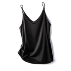 2024 Summer Camisole Slim Vest Sexy Women Sleeveless V-Neck Gray Tee