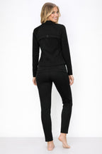 Athletic Workout Lounge Zip Up Jacket And Pant Set - H&A Outlet