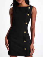 Button Decor Sleeveless Mini Dress - H&A Outlet