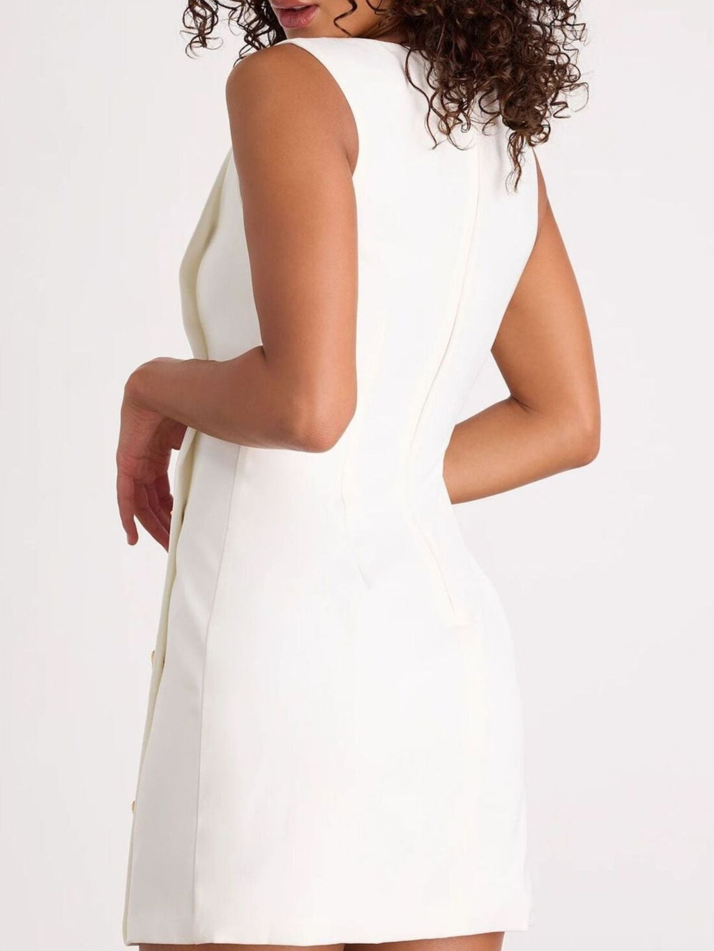Button Decor Sleeveless Mini Dress - H&A Outlet