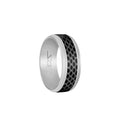 Carbon Fiber Ring | Silver | Slate Series - H&A Outlet
